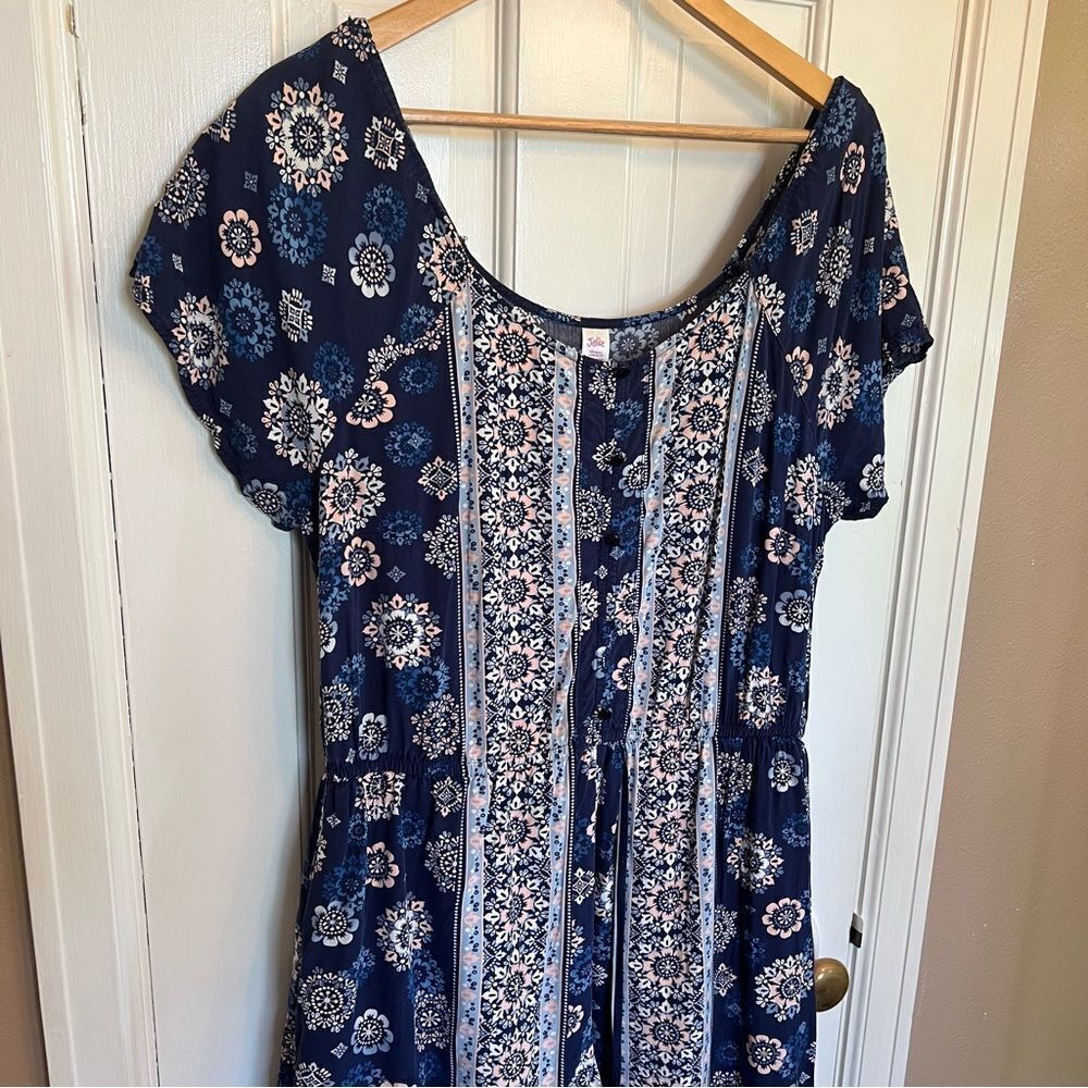 Justice Blue and White Romper Dress - Picture 5 of 9